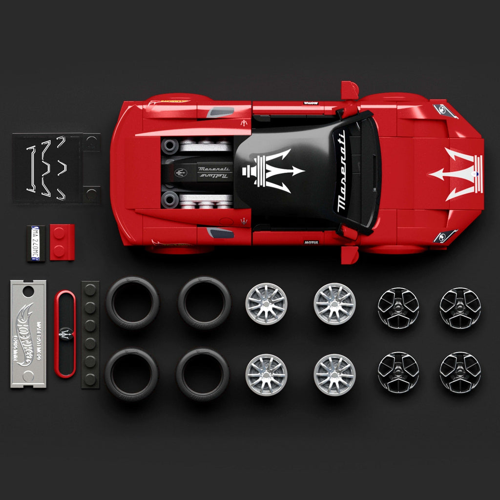 Mattel Brick Shop Hot Wheels Maserati Mc20, Kit de Construction de Jouets 250 Pièces, de Collection