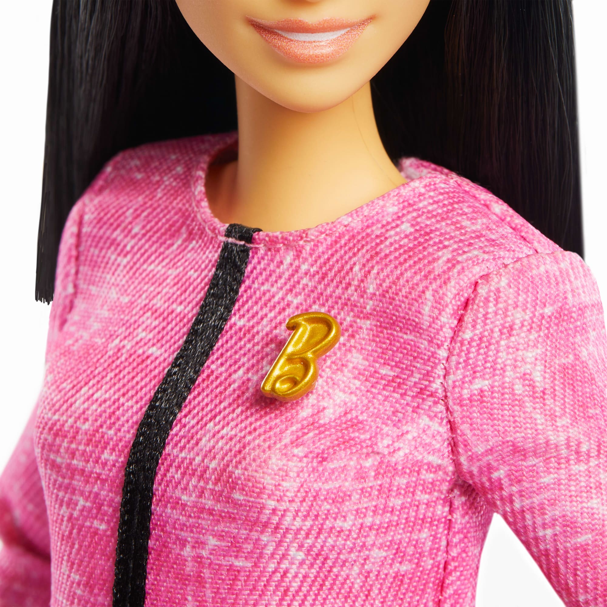 Barbie Future Leader Doll With Black Hair, 2 Golden Bracelets & Pin, Includes Sticker