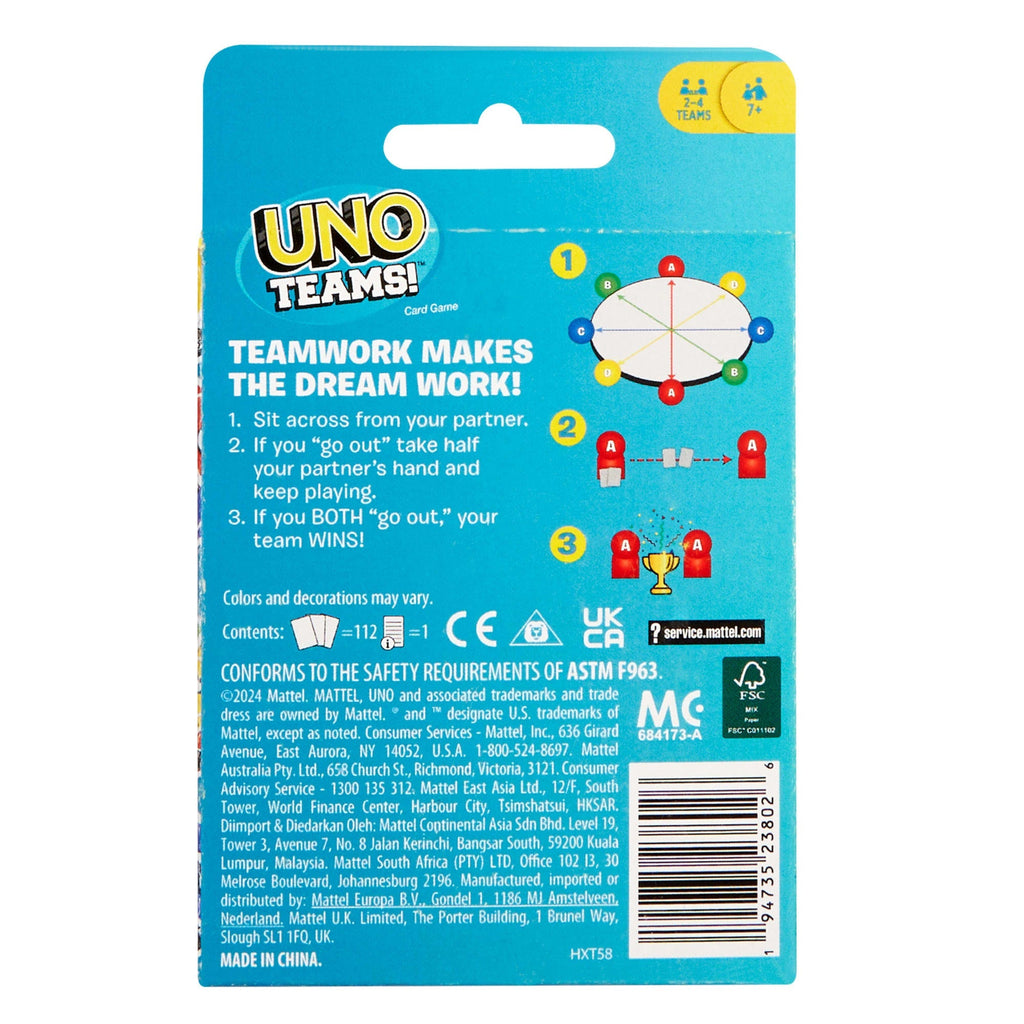 UNO Juego de Cartas Teams
