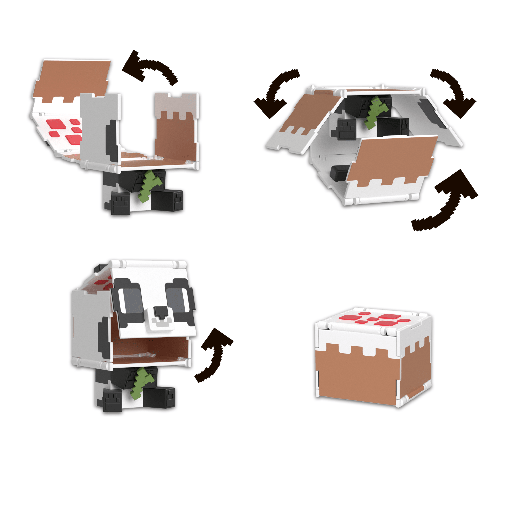 Minecraft Vanilla Figura de Acción Flippin' de 3.75 Panda + Pastel