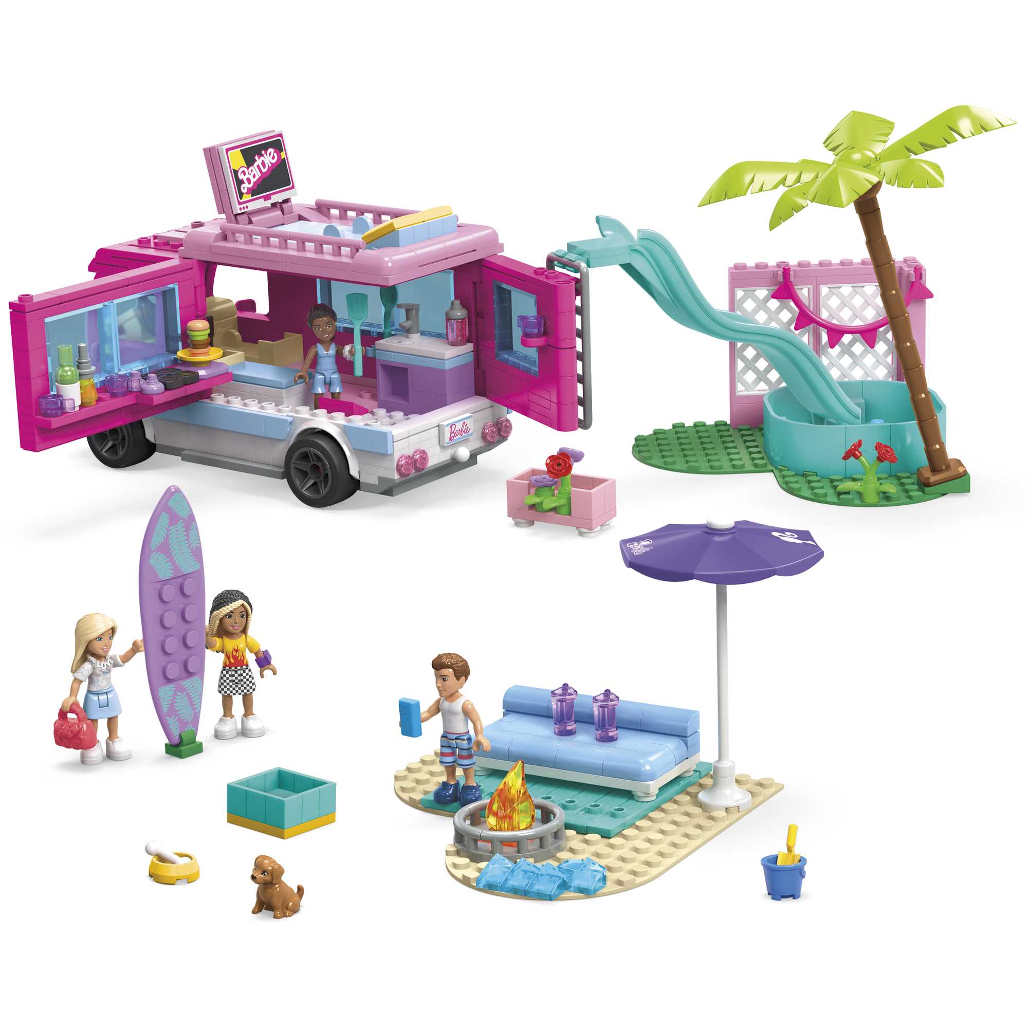 Mega Barbie-Aventure en Camping-Car de Rêve-Coffret de Construction