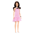Barbie Fashionistas Doll #224 With Black Hair, Pink Gingham Dress & Accessories, 65Th Anniversary
