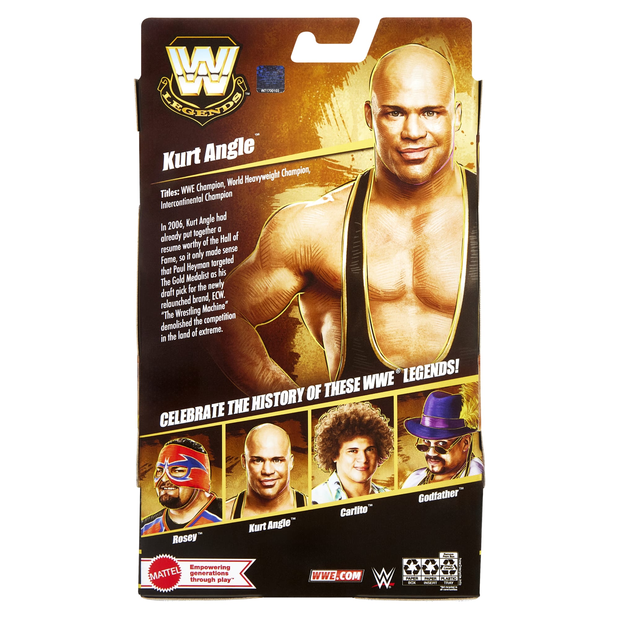 Wwe  Collection Elite  Legends  Série 26  Figurine  Kurt Angle