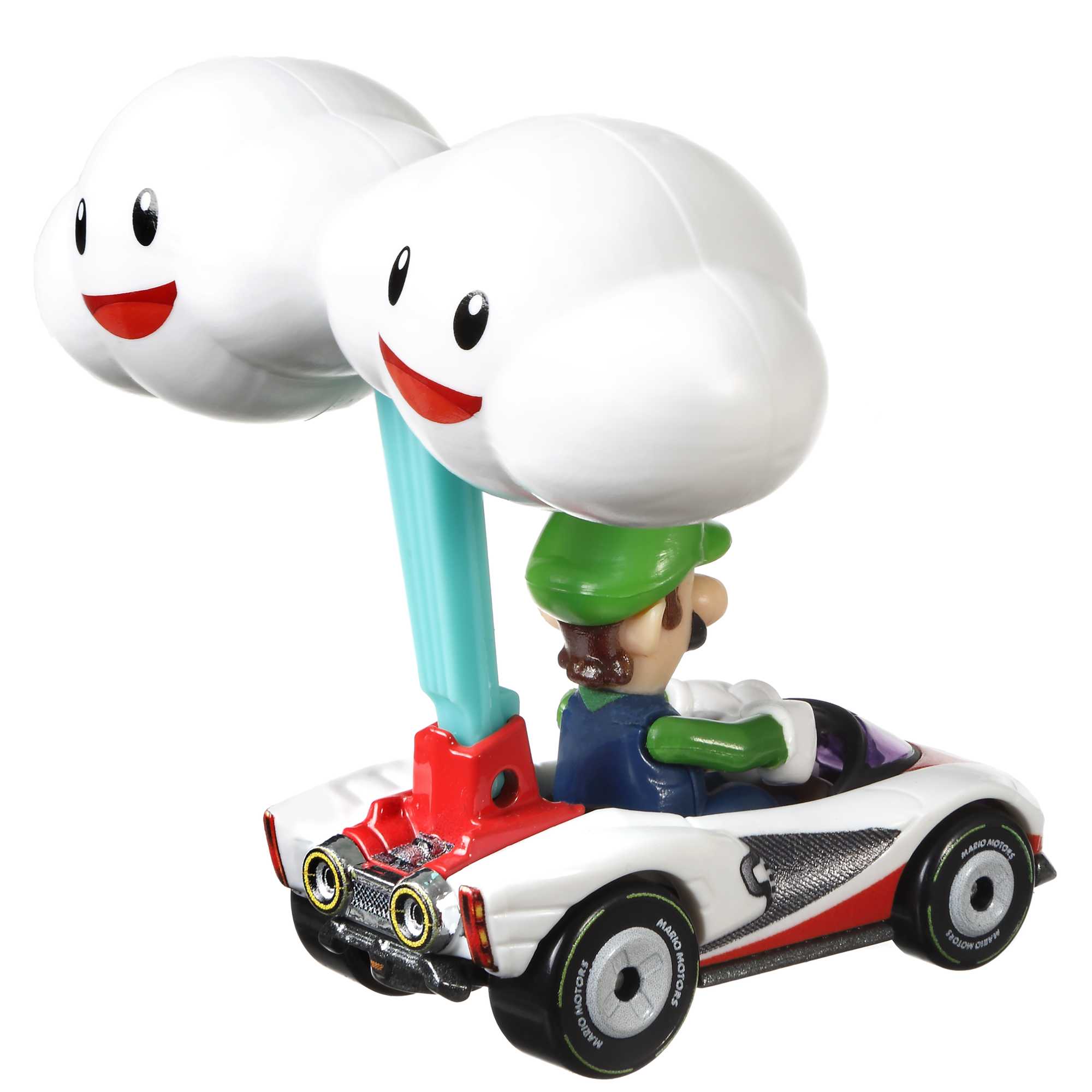 Hot Wheels Mario Kart Veículo de Brinquedo Luigi P-Wing com Cloud Glider
