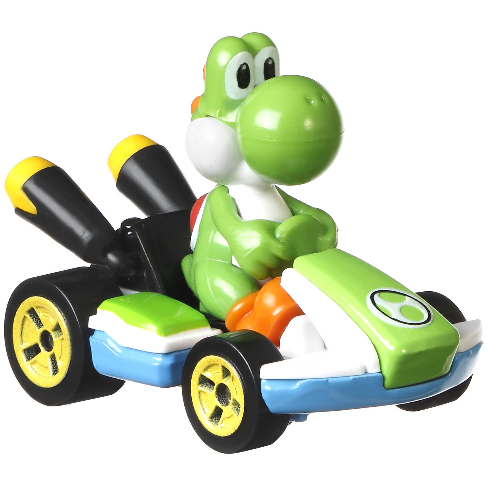 Hot Wheels Mario Kart Veículo de Brinquedo Kart Padrão Yoshi