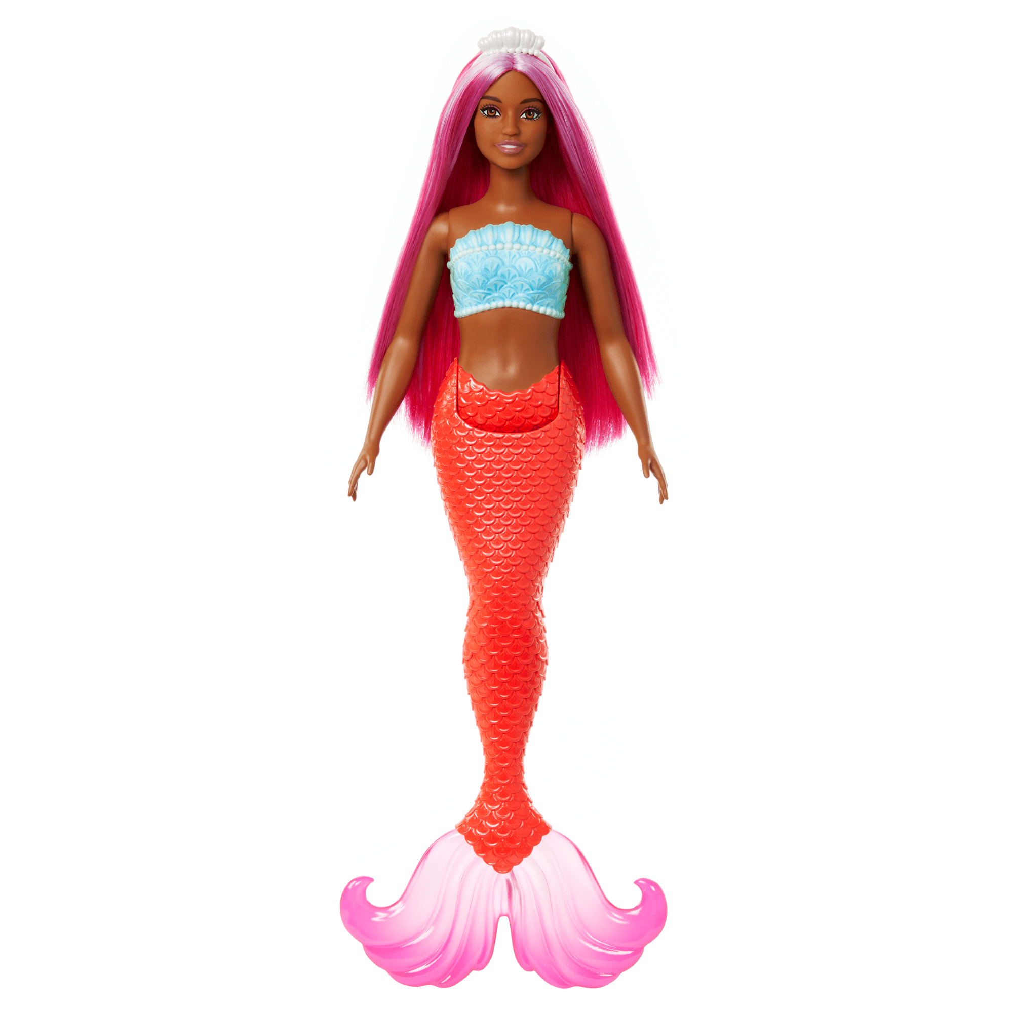 Barbie Fantasía Muñeca Sirena Cabello Rosa