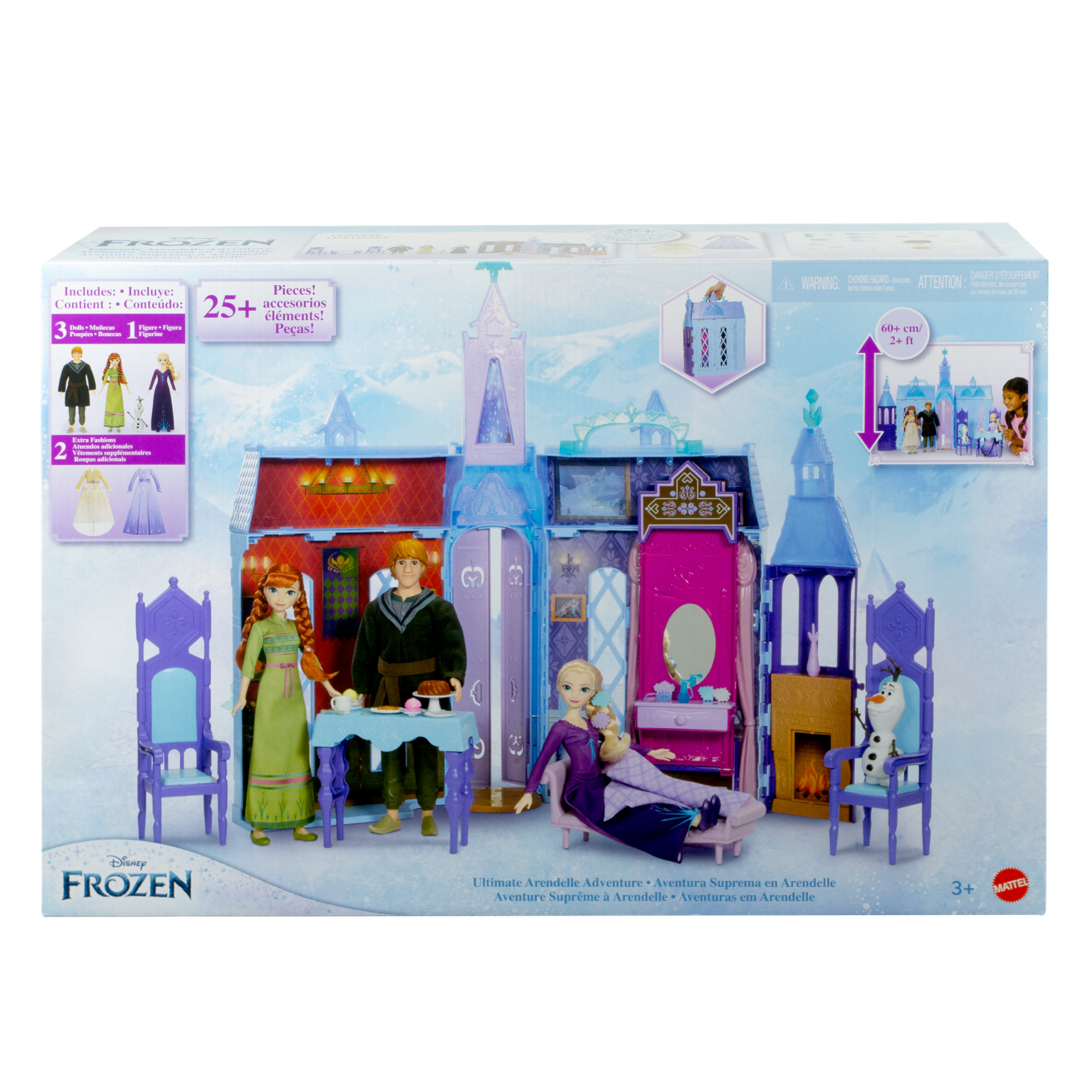 Disney Frozen Ultimate Arendelle Adventure With Portable Castle Playset, 3 Dolls & 25+ Accessories