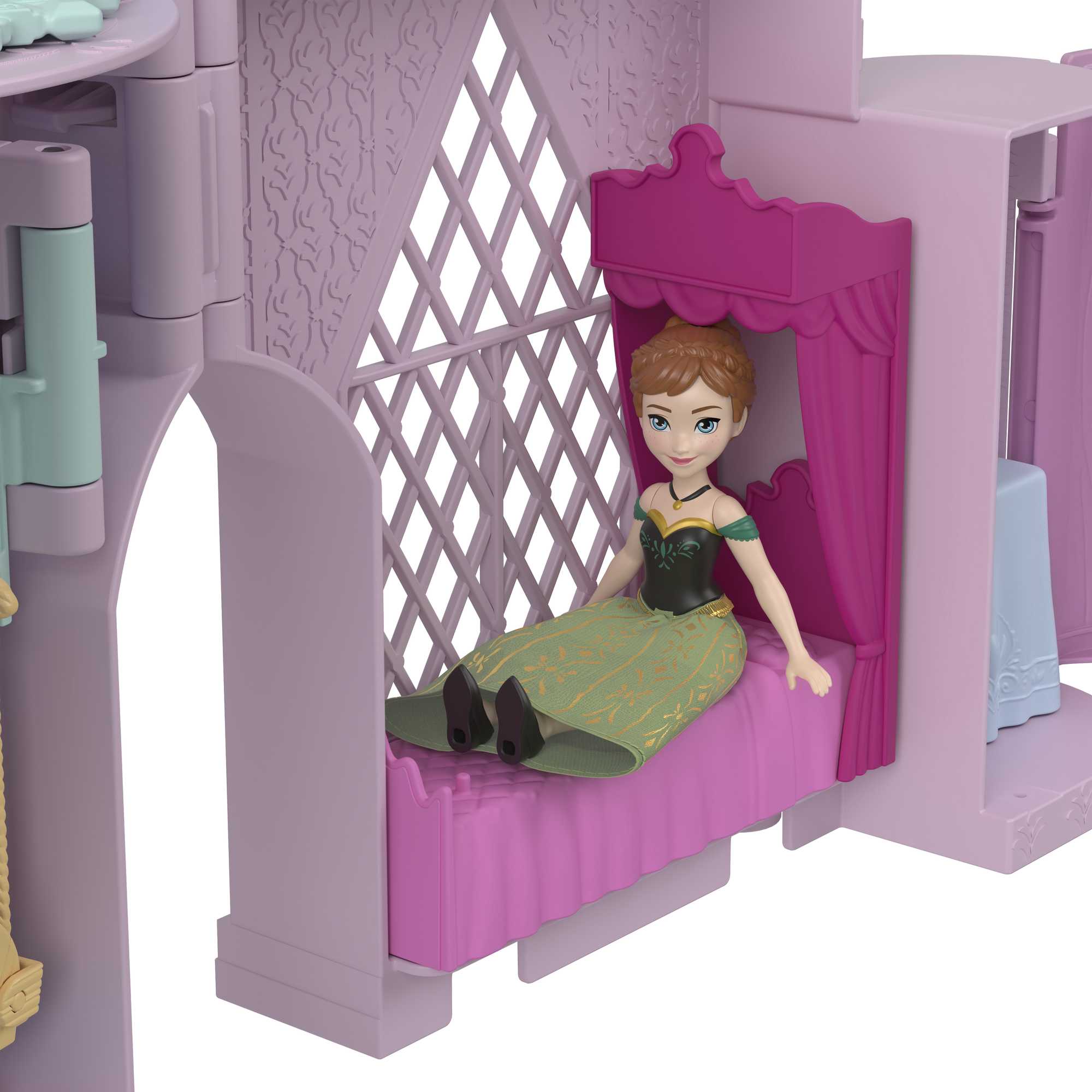 Disney Frozen Storytime Stackers Playset, Anna's Arendelle Castle Dollhouse With Small Doll